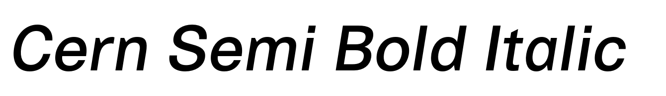 Cern Semi Bold Italic
